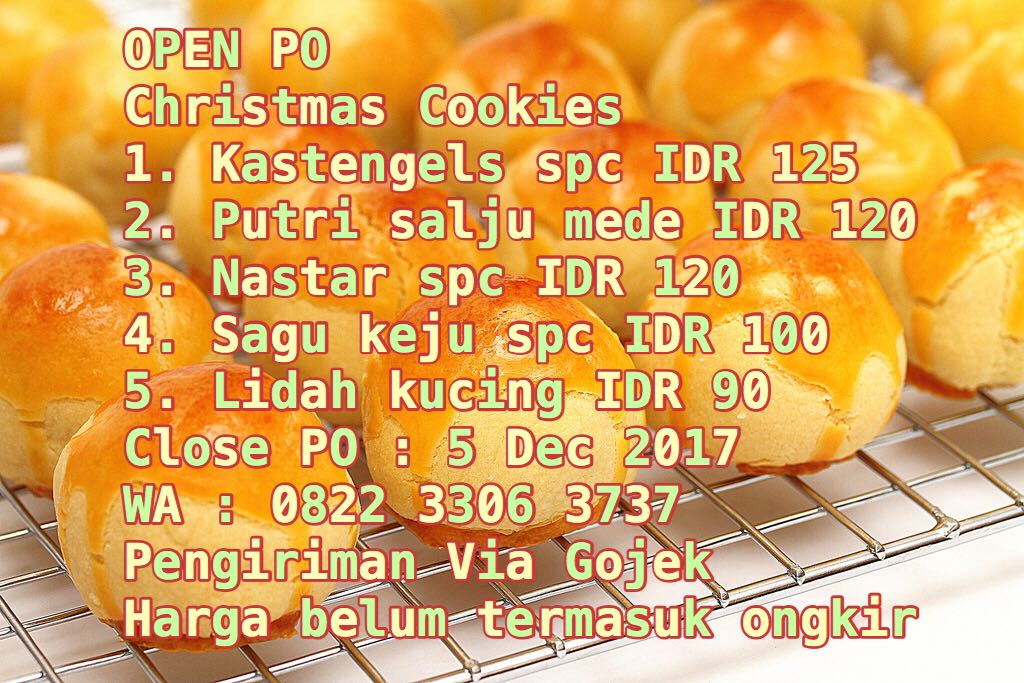 PromoJatim168's tweet photo. Open PO buat Jakarta only...
Hubungi WhatsApp langsung...
#ChristmasCookies https://t.co/Dw4ZZ1FhOE