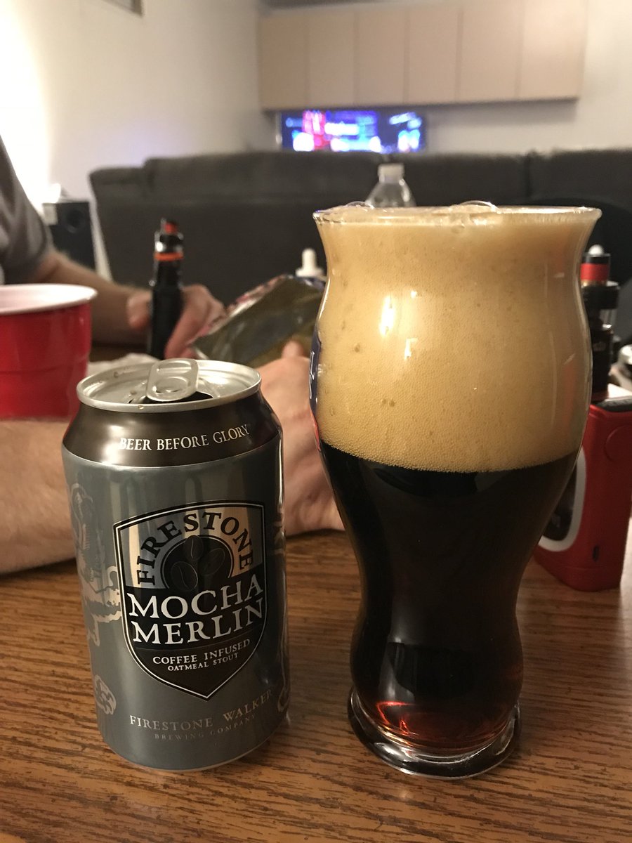TheSmokeDragon's tweet photo. @FirestoneWalker I refuse to drink any coffee...unless it’s from Mocha Merlin that is 😎 #beer #firestonewalkerbrewing #mochamerlin #beerbeforeglory https://t.co/ZkIvf5YoWu