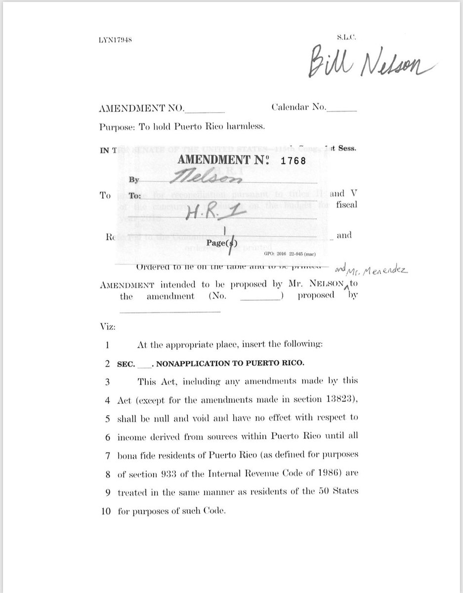 agarciapadilla's tweet photo. Thank you @SenBillNelson and @SenatorMenendez for introducing this amendment to protect our economy and jobs from the negative effects of the federal tax reform. This is the moment for other Senators, like @marcorubio to stand with Puerto Rico. #PRIsWatching https://t.co/8YiqWcqJGH
