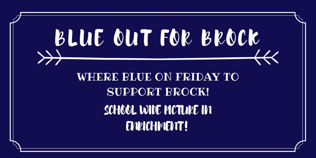 WOHSstuco's tweet photo. WEAR NAVY BLUE TOMORROW!! #BattleforBrock https://t.co/ack1gnNnjt