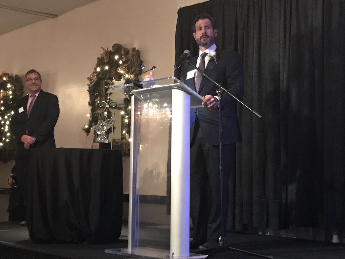 corinacurry's tweet photo. Peter Provenzano accepts the 2017 Rockford Register Star Excalibur Award. @rrstar https://t.co/BeDTWSn1Dg