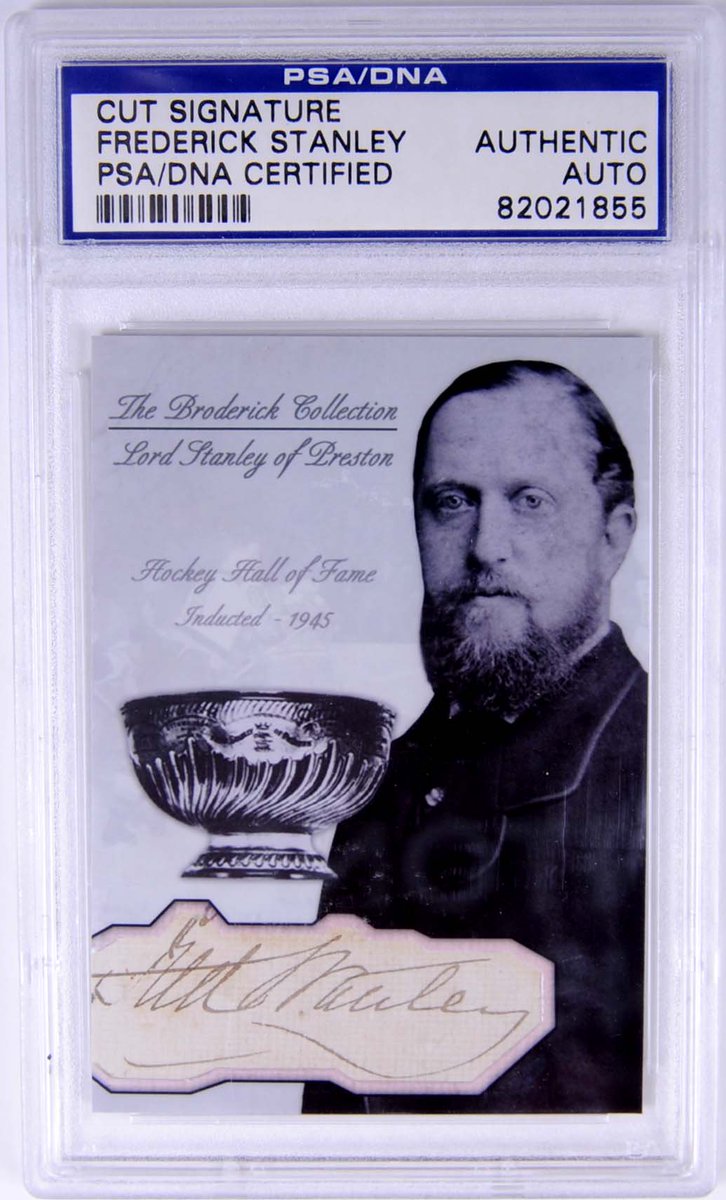 Fall 2017 Auction Highlights: Final Day!

The Broderick HOF Autograph Collection

Frederick Stanley "Lord Stanley of Preston" Autographed Card

gamewornauctions.net    

Auction Closes November 30, 2017 - Final Day to Bid!

#Hockey #PSA #Autographs #StanleyCup #HHOF