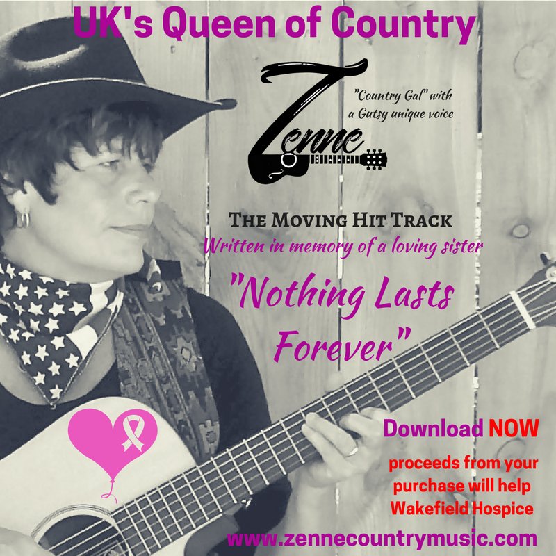dkc_promotions's tweet photo. Download now. The hit track from UK's multi award winning, Queen of Country @zenne_country. https://t.co/vJpFy0dZf2 @JessicaNorthey #CMchatLIVE #Cancer hospice #charity single https://t.co/8FJSBJD7Zb