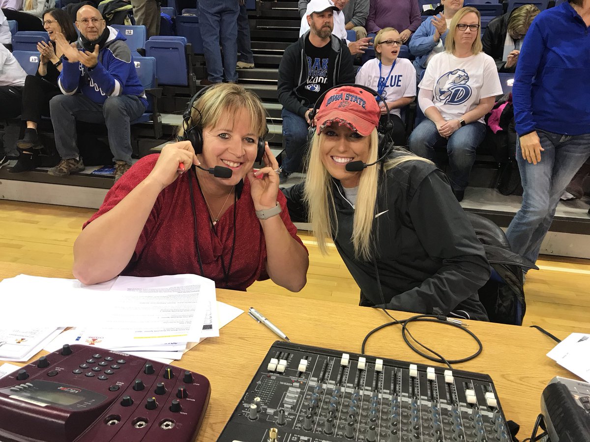 CycloneWBB's tweet photo. .@jdbucks11 joins @lyndshoops on the broadcast at halftime. #Cyclones https://t.co/Uzg1qy9fdz