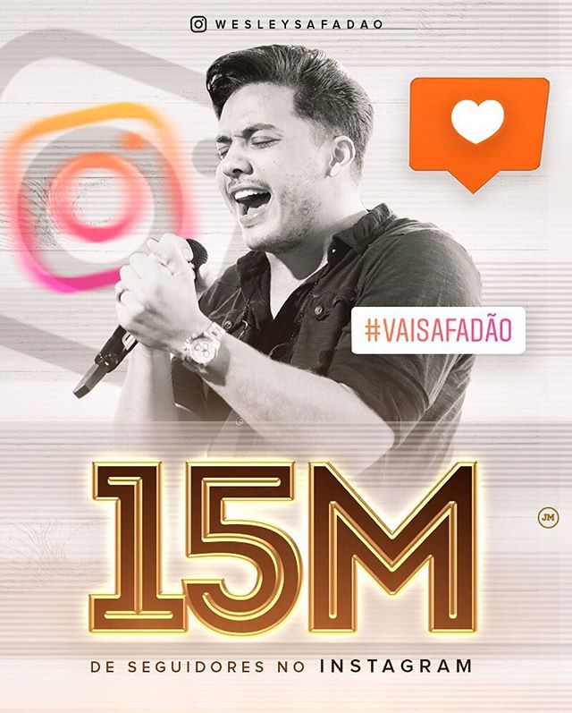 WesleySafadao's tweet photo. Nossa família só cresce. ❤️ Obrigado a todos vcs pelos 15 milhões de seguidores no Instagram! #VaiSafadão #AbençoadoPorDeus #ComOsMelhoresFãsdoBrasil https://t.co/oagowkP5WC