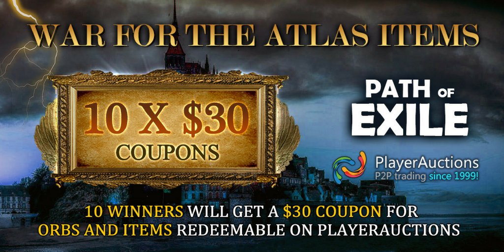 PlayerAuctions's tweet image. Get ready for the wicked madness! goo.gl/RfnBf1 #PathofExile #PathofExileItems #POE #WarForAtlas #retweet