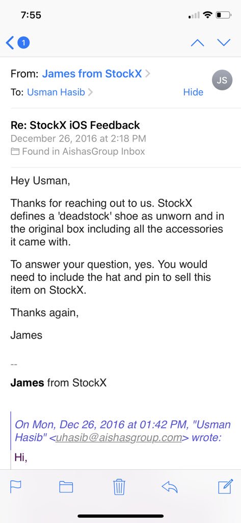 stock x mail