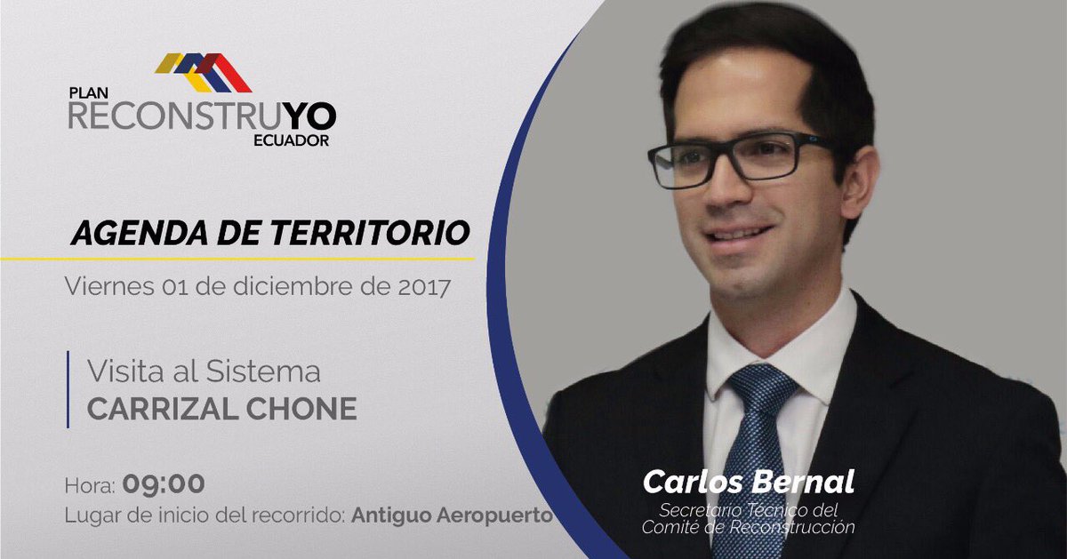 carlosbernalEc's tweet photo. Seguimos trabajando por cada uno de ustedes, por sus sueños y los míos, que nos permiten unirnos y ver un nuevo #Manabí #ReconstruYoEc #YoTambiénReconstruYo https://t.co/qiwqhLphDk