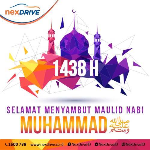 NexDriveID's tweet photo. Segenap keluarga besar #NexDriveID mengucapkan Selamat Menyambut Hari Maulid Nabi Muhammad SAW 1438 H #NexDriveID https://t.co/ltWfKVpKID