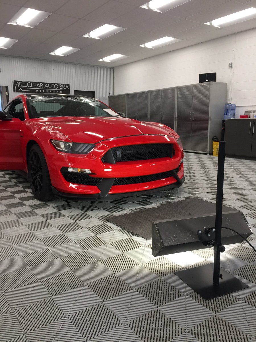clearautobrami's tweet photo. Today’s project #ford #mustang #gt350 full front clip plus headlights, roof , rear wheel impact area and door sills with #xpelultimate #PaintProtectionFilm #clearbra #norockchips https://t.co/iCI4ajZU99