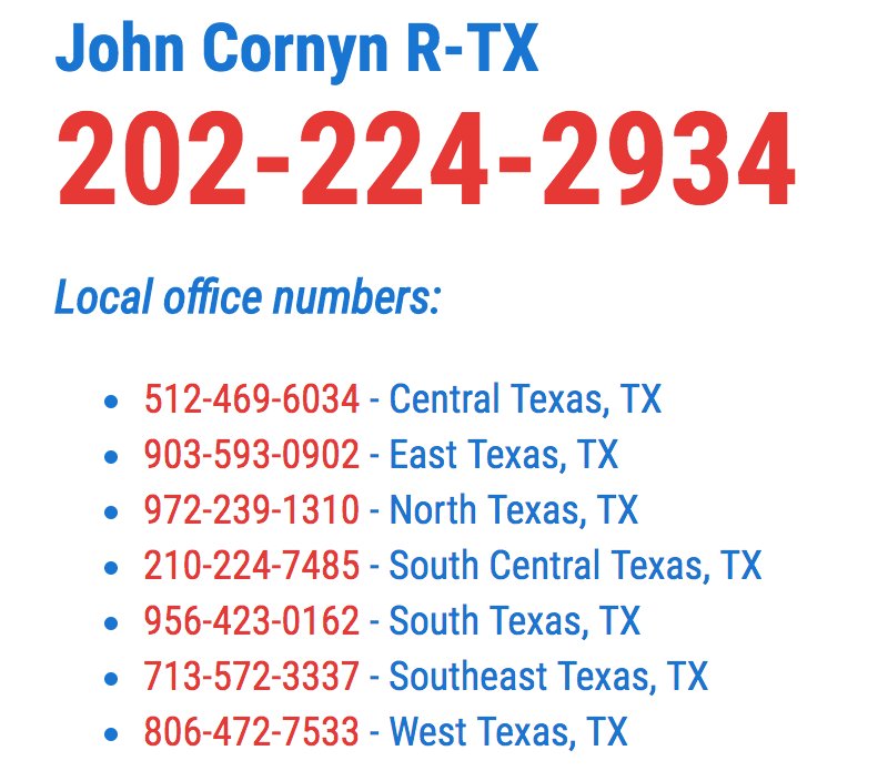 If you're running into full DC mailboxes, try a local office! You can find the #'s easily at 5calls.org. Enter your address to get the correct reps, then "Click here to see local office numbers."

Call EVERY office. Melt those phones. Kill the #TaxScam. 🔥📞🔥