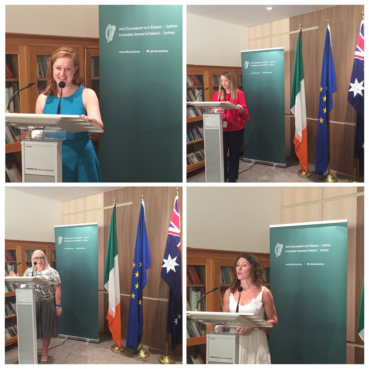 DonnaCambo's tweet photo. Motivational morning at @IrelandSydney &amp; @Entirl’s networking event celebrating the leadership role of Irish women in business &amp; the wider community @LNiCheallaigh @emma_hannigan #feelinginspired #womeninbusiness https://t.co/LKOGXBMIsO