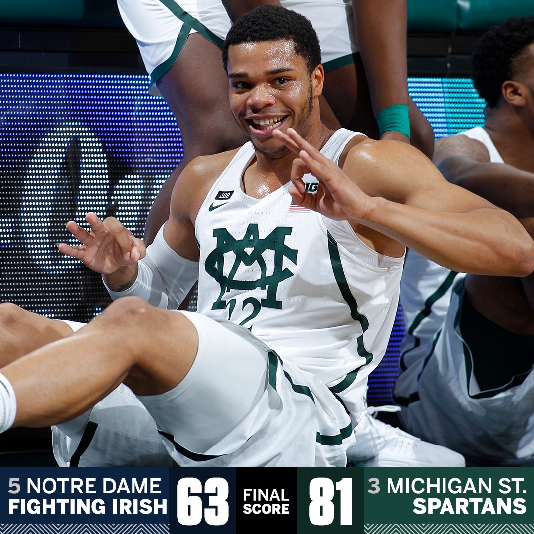 espn's tweet photo. Sparty on.

Michigan State showed Notre Dame why the Spartans are ranked higher. https://t.co/YmdGyUJZFs
