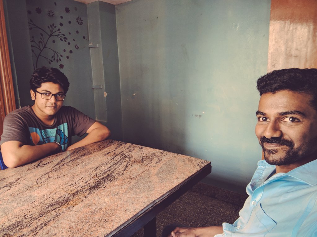 manikandanramr's tweet photo. Before #GDDIndia #CommunityReception
With my friend #Subash, having lunch ๐ https://t.co/eJ2vpFBzIi