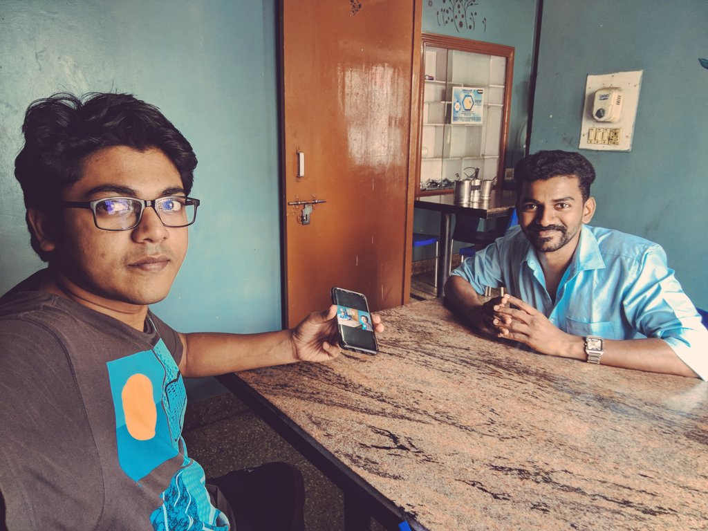 manikandanramr's tweet photo. Before #GDDIndia #CommunityReception
With my friend #Subash, having lunch ๐ https://t.co/eJ2vpFBzIi