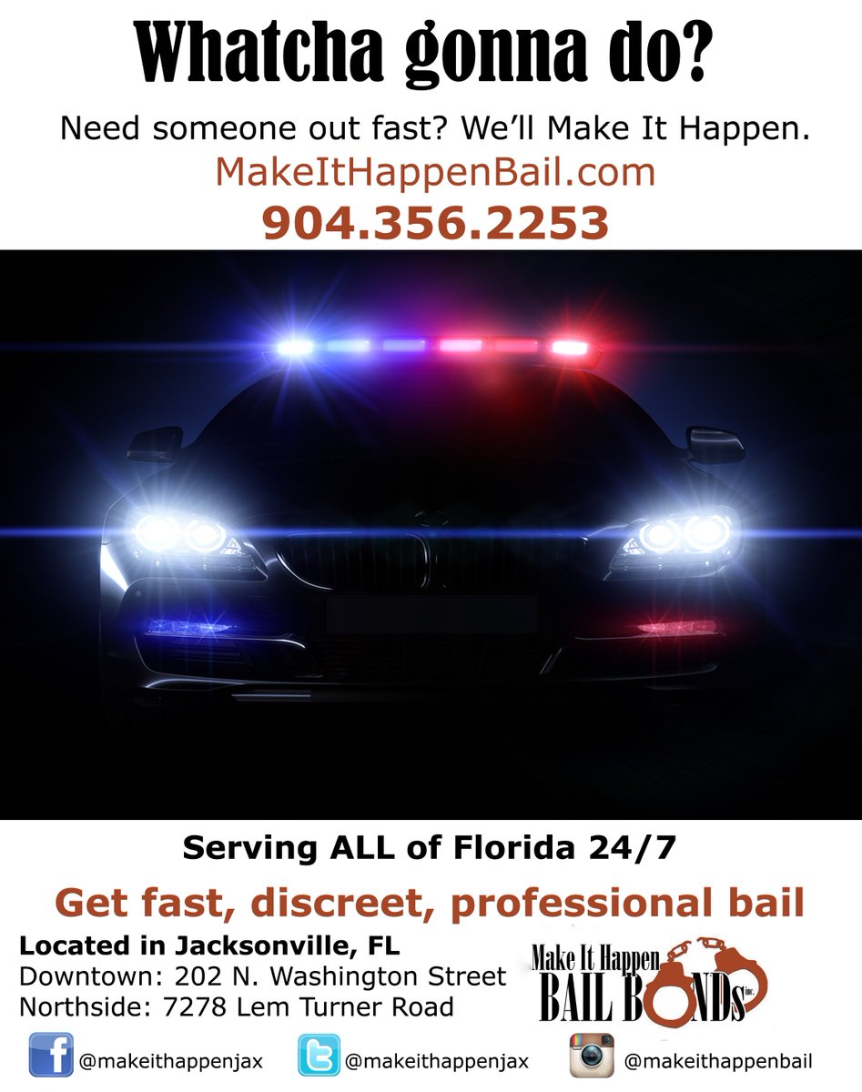 MakeItHappenJax's tweet photo. Need fast bail? Call (904) 356-2253 - We #MakeItHappen

https://t.co/XVI3RQ6Z3F
Payment options to get you the bail money you need NOW!

#Bail #FastBail #BestBail #BailArmy #Jacksonville #Jax #Duval #FirstCoast #Florida #BailHelp #JSO #NeedBail #JaxBail #MakeItHappenJax https://t.co/NR8RemLbd7
