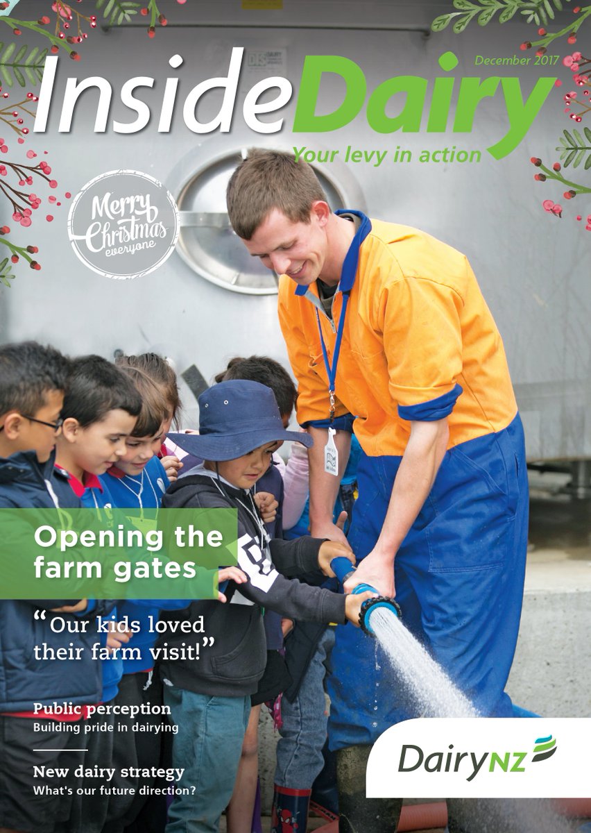 DairyNZ's tweet photo. The final #InsideDairy for 2017 takes a look at the great work farmers are doing to engage with their community to build a positive view of dairying.
👉 https://t.co/BMF2qNvQt0 https://t.co/GAl3Db1Q9w