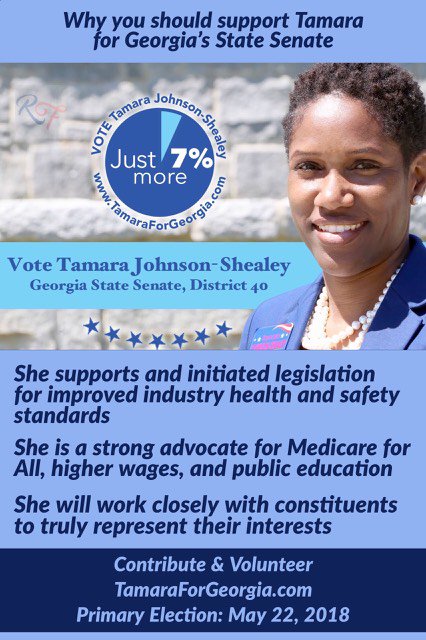 RevFundOne's tweet photo. Tamara is ready to serve Georgia's District 40! @Georgia4Bernie @Atlanta4Bernie Support a fellow progressive that is running on a #PeoplesPlatform. RT, Contribute, Volunteer. @TamaraForGA #GAStateSenate https://t.co/m2ZQaqeAEQ https://t.co/4aNtX7MAMH