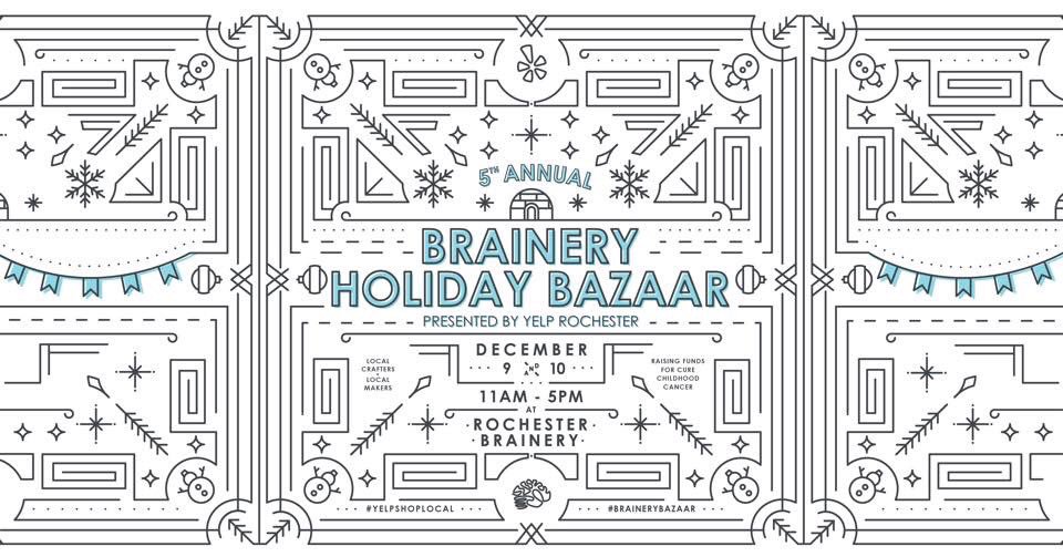RocBrainery's tweet photo. The countdown is on! Our Holiday #BraineryBazaar sponsored by @yelpROC is 9 days away! https://t.co/VUc27wR3gw ๐ https://t.co/3K2AfkVCSv