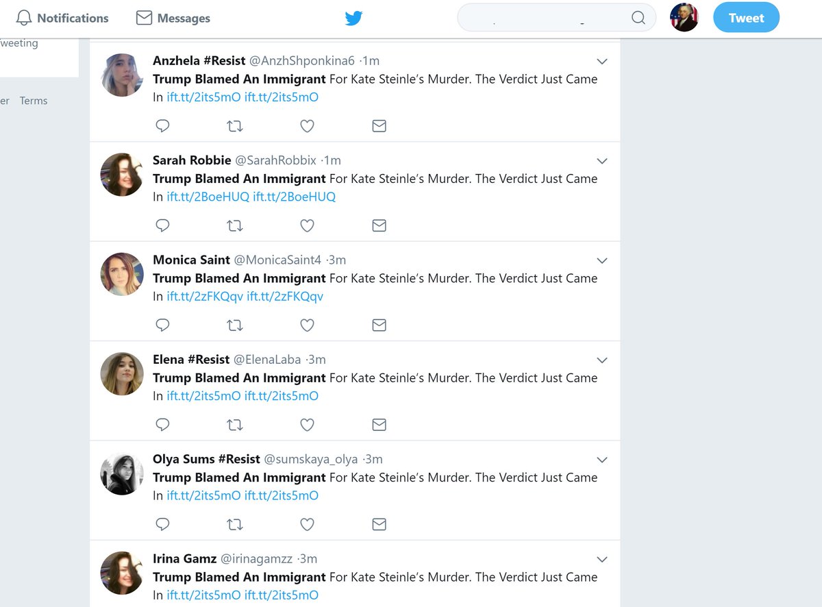 John_Adams_2016's tweet photo. These SICK F'ING LEFTISTS have unleashed their BOTS to suggest Trump was wrong for calling out this ILLEGAL SCUMBAG who MURDERED #KateSteinle

@jeffsessions I want SOROS, Media Matters &amp; ALL of these ILLEGALLY-funded, America-hating FILTH investigated NOW. https://t.co/jwfhP5YLO7