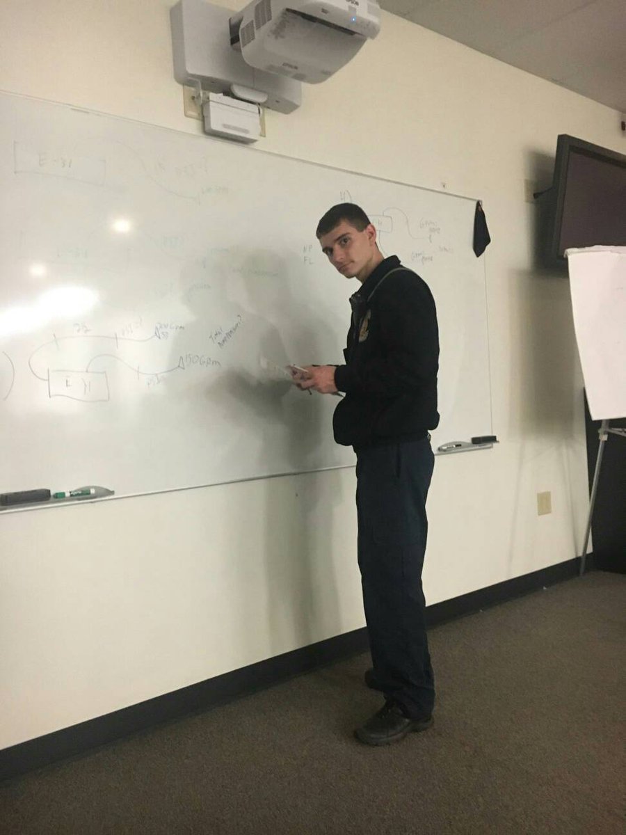 XFDPIO's tweet image. 'B' shifts rookie working through some late night hydraulics problems. #xeniafiredivision #pumpops #engineer