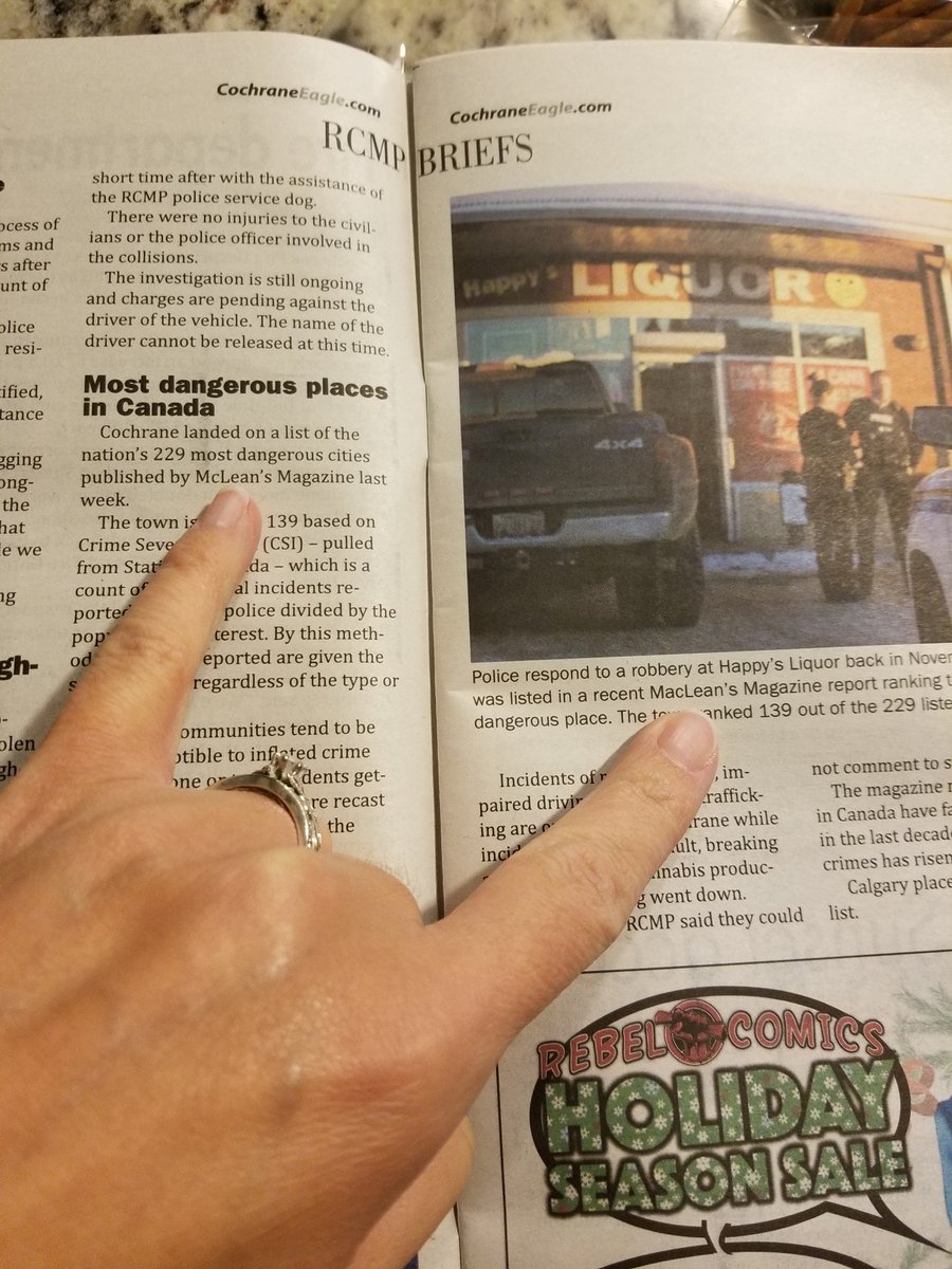lizzimclean's tweet photo. The editorial standards in this town are nonexistent. @CochraneEagle needs to hire a proofreader. #proofreading #proofyourwork #standards #canadianpressstandards #cpstandards https://t.co/fdYQt5ikyi