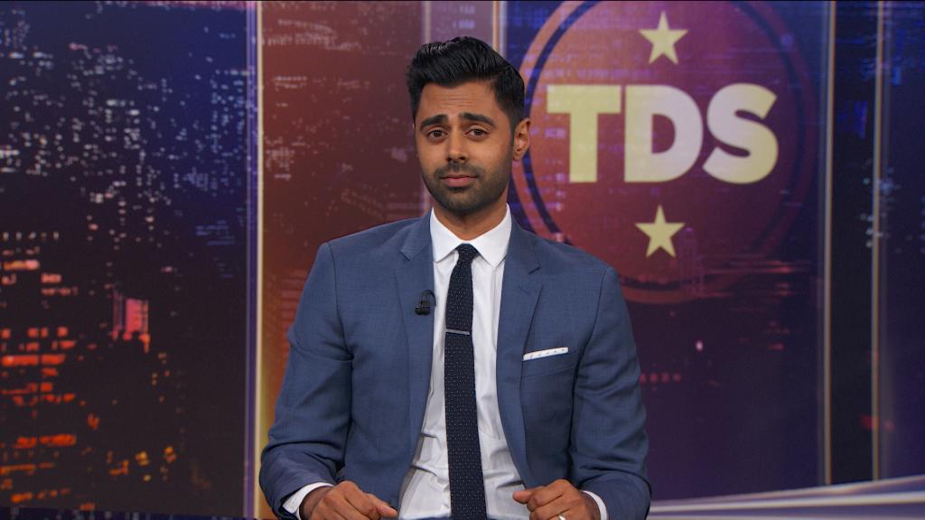 TheDailyShow's tweet photo. .@hasanminhaj is in the house tonight to break down Trump’s latest Islamophobic tweets. https://t.co/imPRqUmICl