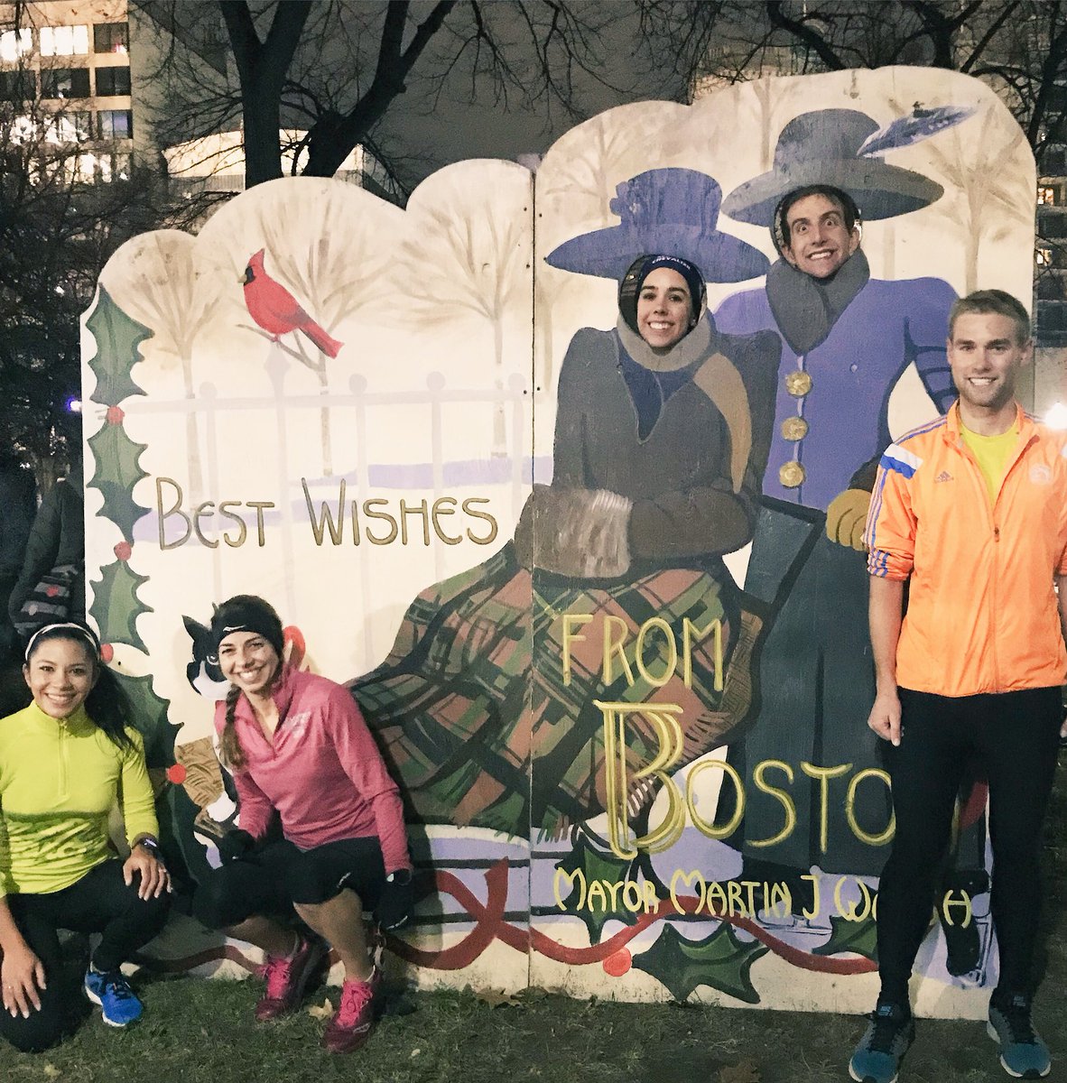 When the #Reggie throws us a curveball, we go big and don’t go home.  Party on the common!  #trackthursday #nope #holidaylightrun #bostoncommon #run #boston #bostonrunners #jp #westillhitthegym