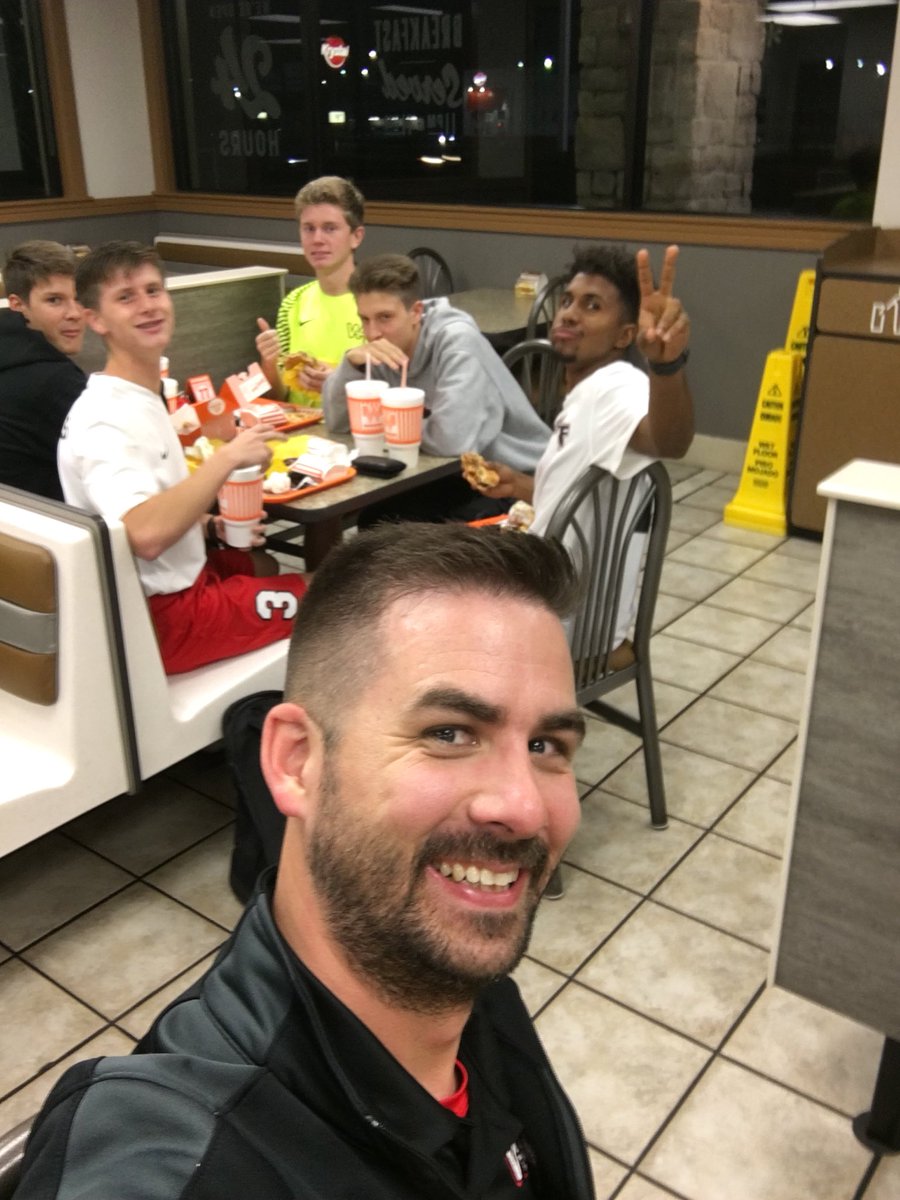 CoachHoneyBadgr's tweet photo. @WFHS_Student411 we dropped an 8-0 victory on Pine Forest. So we rolled up in the local @Whataburger and celebrated. #soccer #jaguars https://t.co/Y2DUa2AFtF