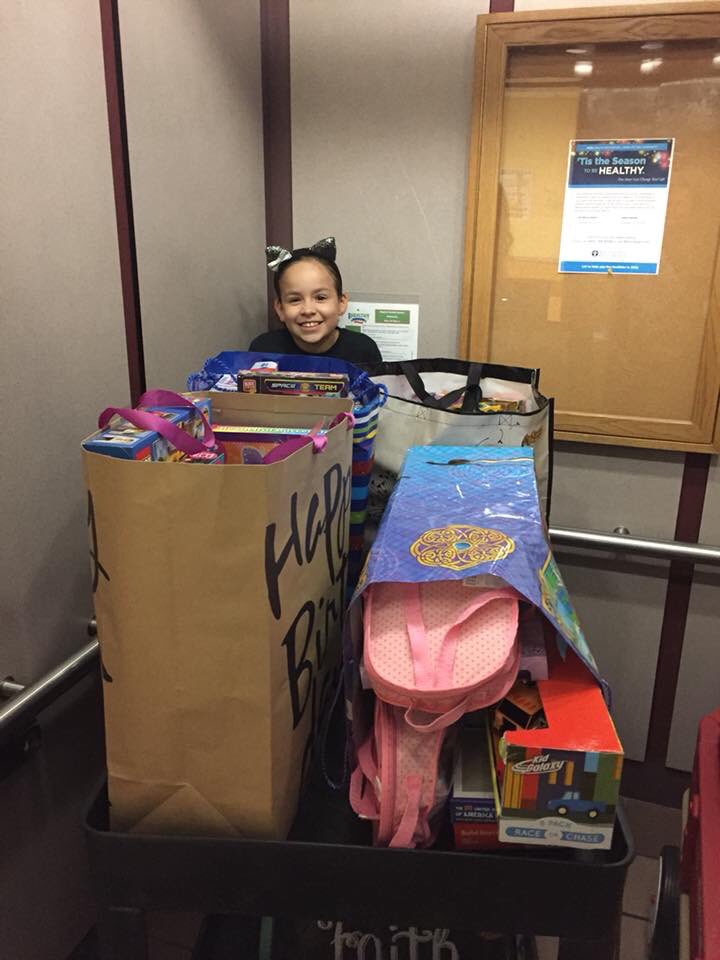 What an inspiration Jordyn is!!! This is the 2nd year she has asked for gifts for children in the hospital for her bday instead of gifts for herself. She delivered them all to the pediatric wing at North Central Baptist Hospital today for her birthday! ❤️