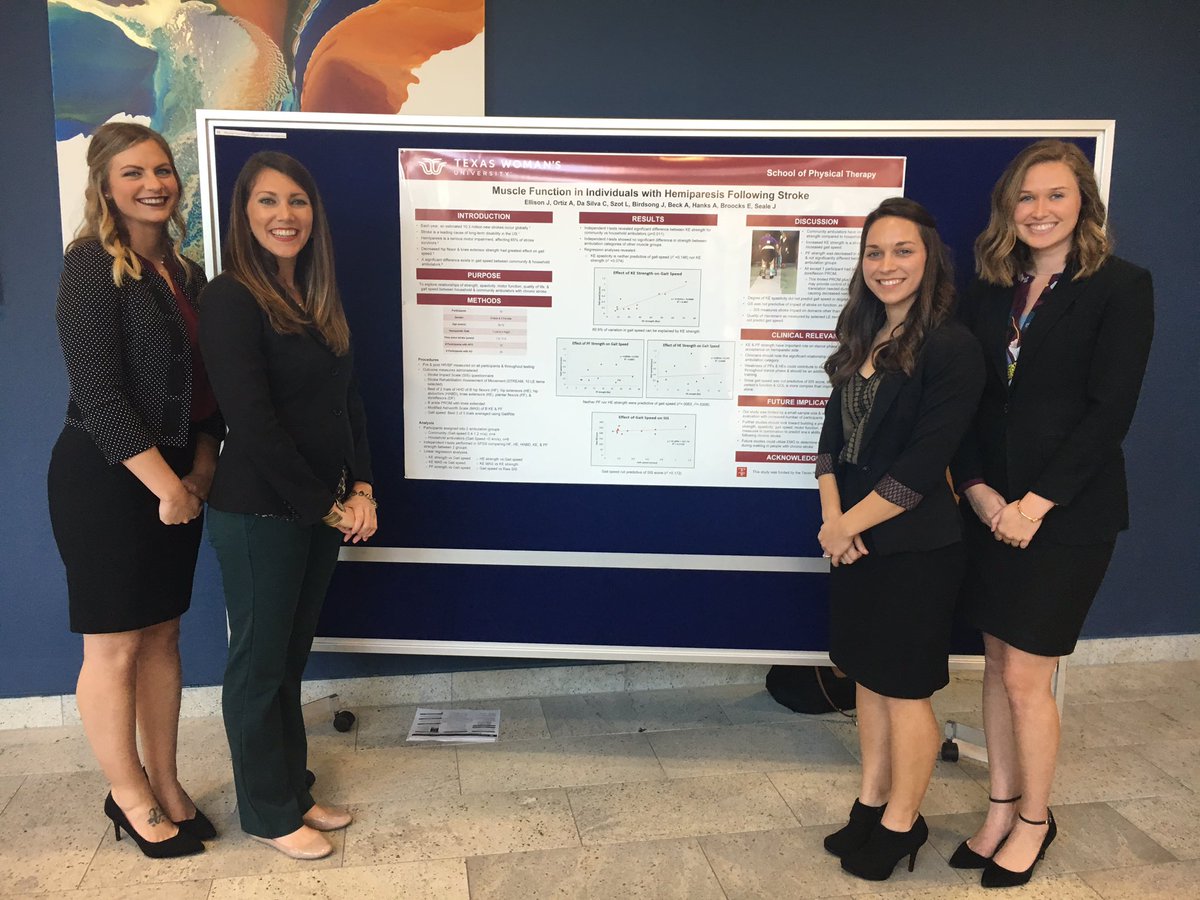 AlyBeckPT's tweet photo. Stroke Sistas 4 Lyfe❤️
A year's worth of research culminating at TWU Research Day 2017! #twudpt2018 #grad3 #startedfromthebottom #nowweheyuh https://t.co/Spf3AODrEx