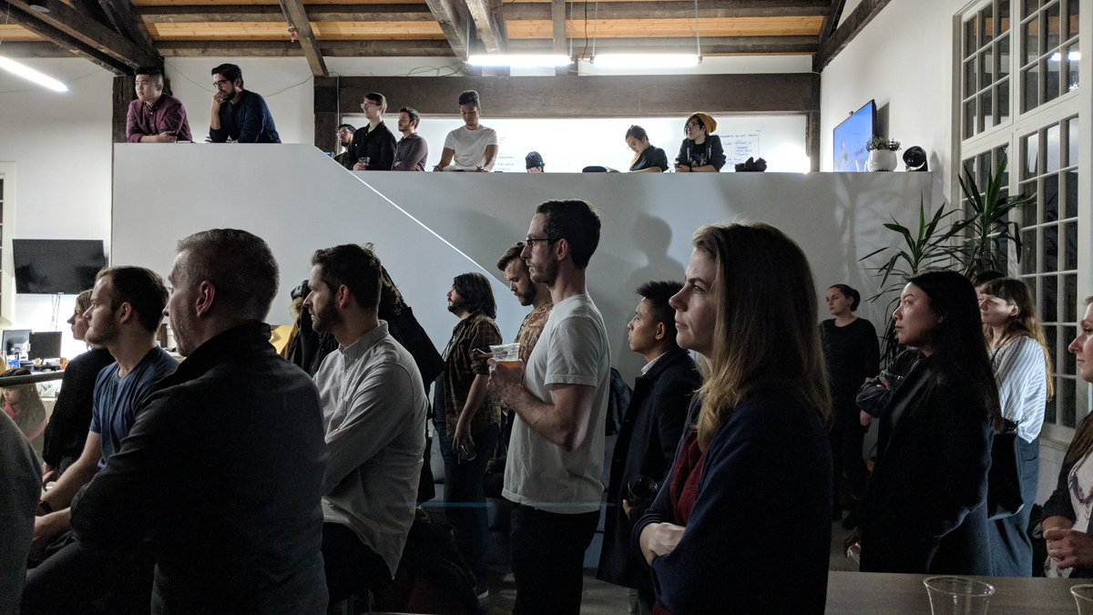 Peter Komierowski from <a href="/TurtleDesignInc/">.</a> has the room absolutely captivated. We're always pleased to host @CP_YVR and we want to thank <a href="/facultybrewing/">Faculty Brewing</a> for helping us keep this event going.