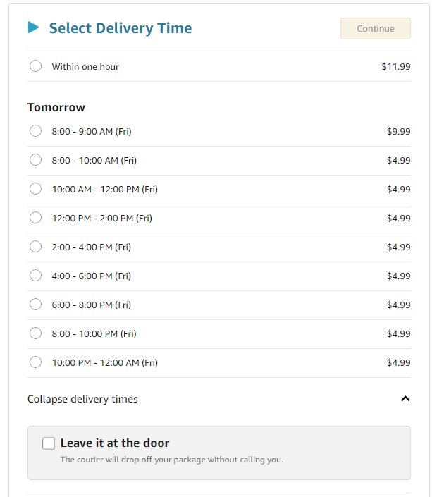 MarkTabOrg's tweet photo. Disappointing experience with @amazonprimenow:  losing $80 in credits because the delivery charges are equal to each $5 promo coupon on all delivery time slots -- no real savings compared with regular prime.  Sad really. https://t.co/aMGVEKrHhV