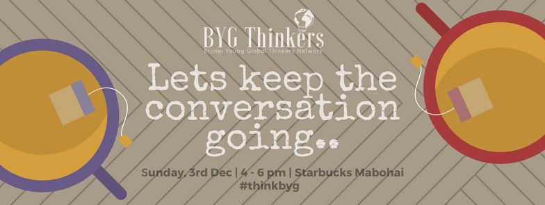 BYGThinkers's tweet photo. Let's keep the conversation going. Join us this SUNDAY from 4-6PM @ Starbucks Mabohai #thinkBYG https://t.co/E4Z2qSOYLy