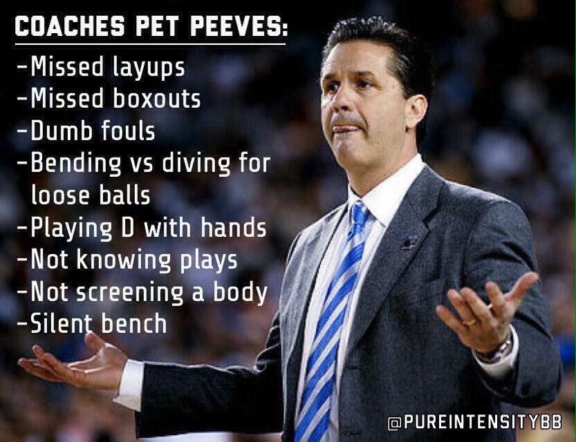 Coaches Pet Peeves: