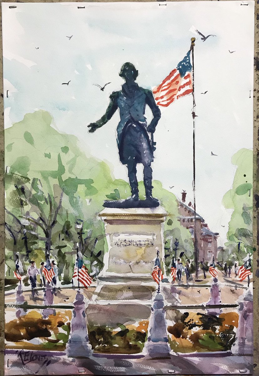 RichBurkeJones's tweet photo. As so I walked by George recently and I felt I needed to paint him - he is iconic, majestic (non-trumpian )! https://t.co/kYSodxvY6b