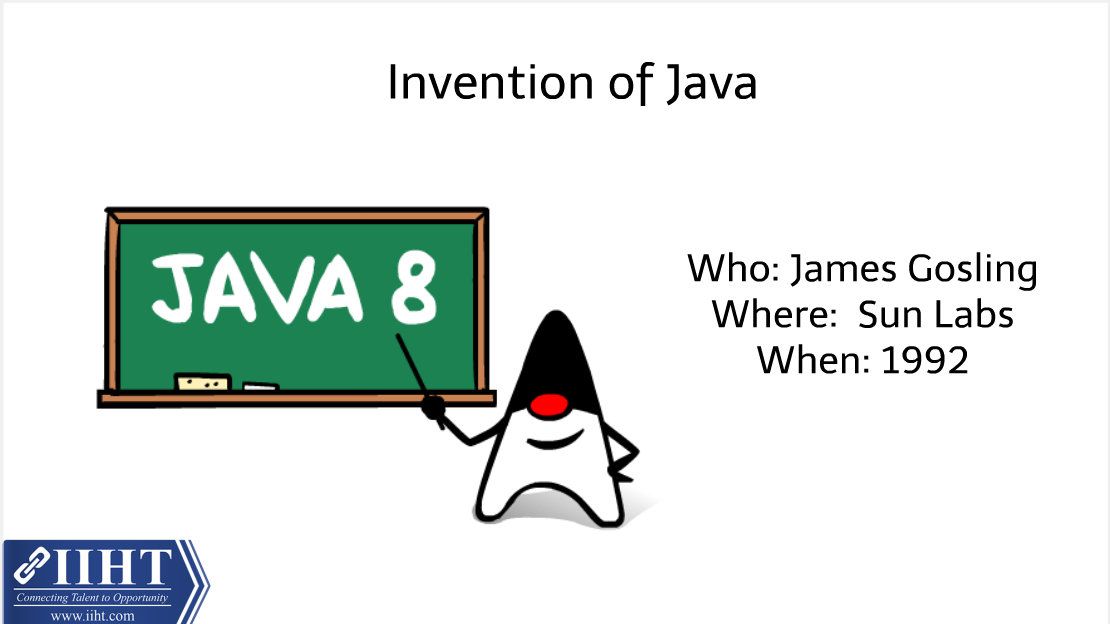 IIHT_India's tweet image. Java&apos;s invention. at a glance. #Javafacts
