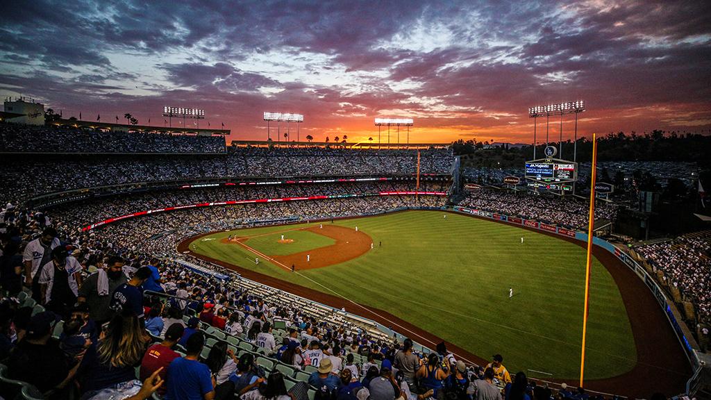 MLB's tweet photo. As the 📅 turns to December, warm yourself up with this summer night's #BaseballSky. https://t.co/TWpmB2z1cb