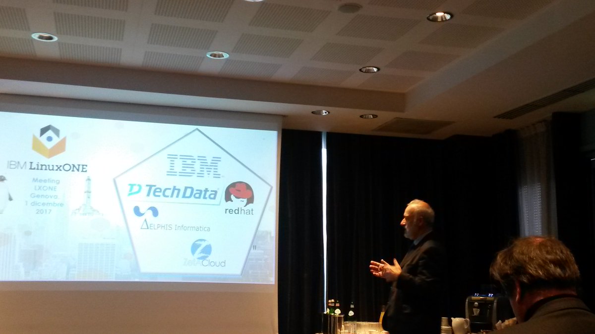 TechDataItalia's tweet photo. Oggi a #Genova Workshop #LXOne con @IBMItalia @RedHatItaly @D3lph1s e #Zetaloud per discutere insieme la strategia più efficace da adottare in ambiente LinuxOne, la piattaforma Open in grado di offrire massima sicurezza e efficientamento di sistemi e applicazioni @TechDataASItaly https://t.co/KKuw5ghZZ0
