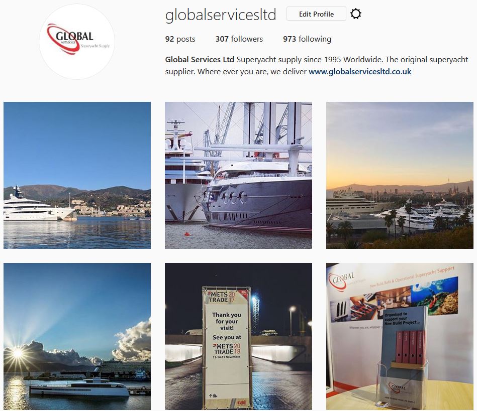 Follow us on Instagram to keep in touch. Find out what we’re up to, where we are in the world &amp; the customers we supply. Username; globalservicesltd
#superyacht #support