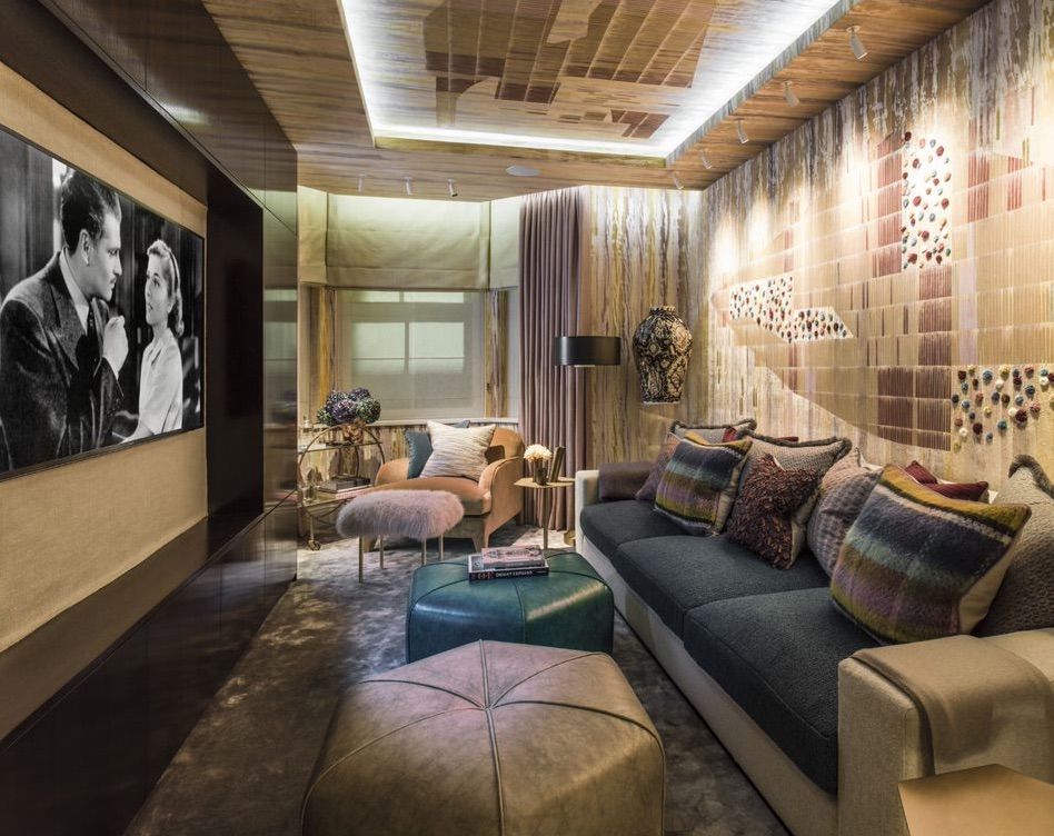 We think the cosy #HHLondon media room designed by <a href="/nataliamiyar/">Natalia Miyar</a> would be the perfect place to curl up away from this cold weather! 

All of Holiday House is shoppable, so why not do some Christmas shopping and help a worthwhile cause? 20% of all sales going to the <a href="/bcrfcure/">The Breast Cancer Research Foundation</a>!