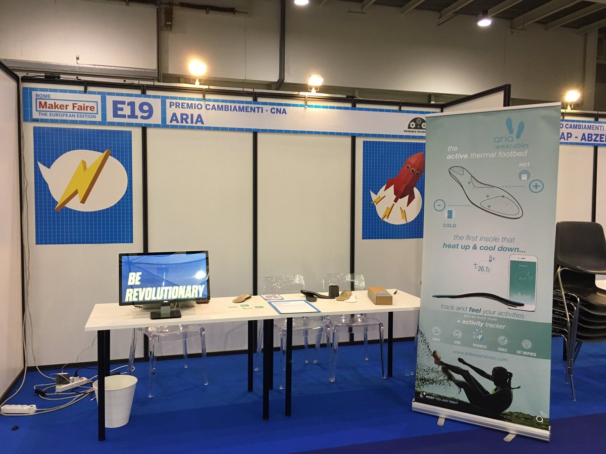 AriaWearables's tweet photo. It's all set for #MFR17 with @cnanazionale #cambiamenti https://t.co/WSqvumk16O