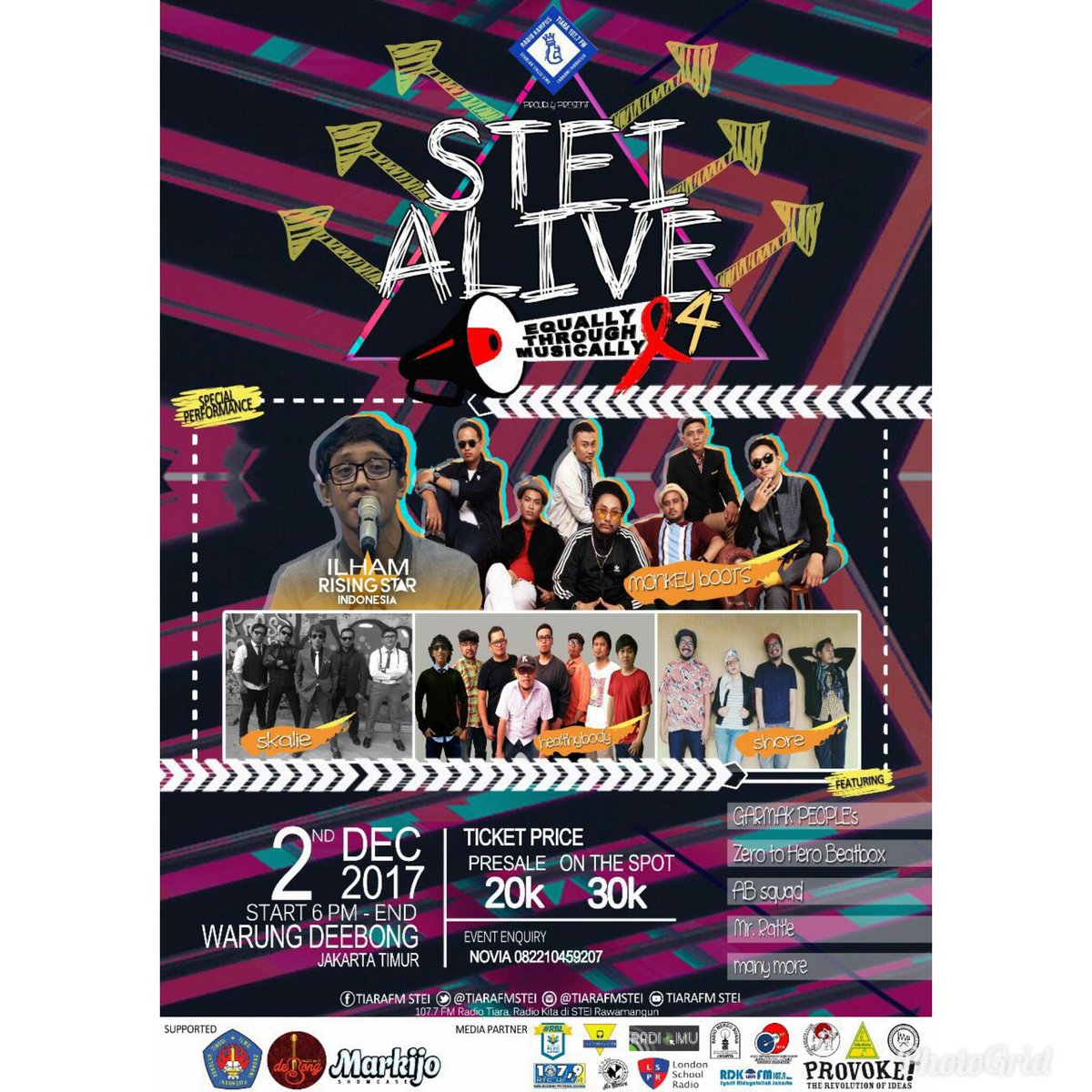 Dalam rangka memperingati hari AIDS/HIV sedunia <a href="/TiaraFMSTEI/">TiaraFM STEI 107,7 FM</a> mengajak para kaum muda utk berpartisipasi melalui acara ini. Kuy kita ramaikan teksavers! 🙌