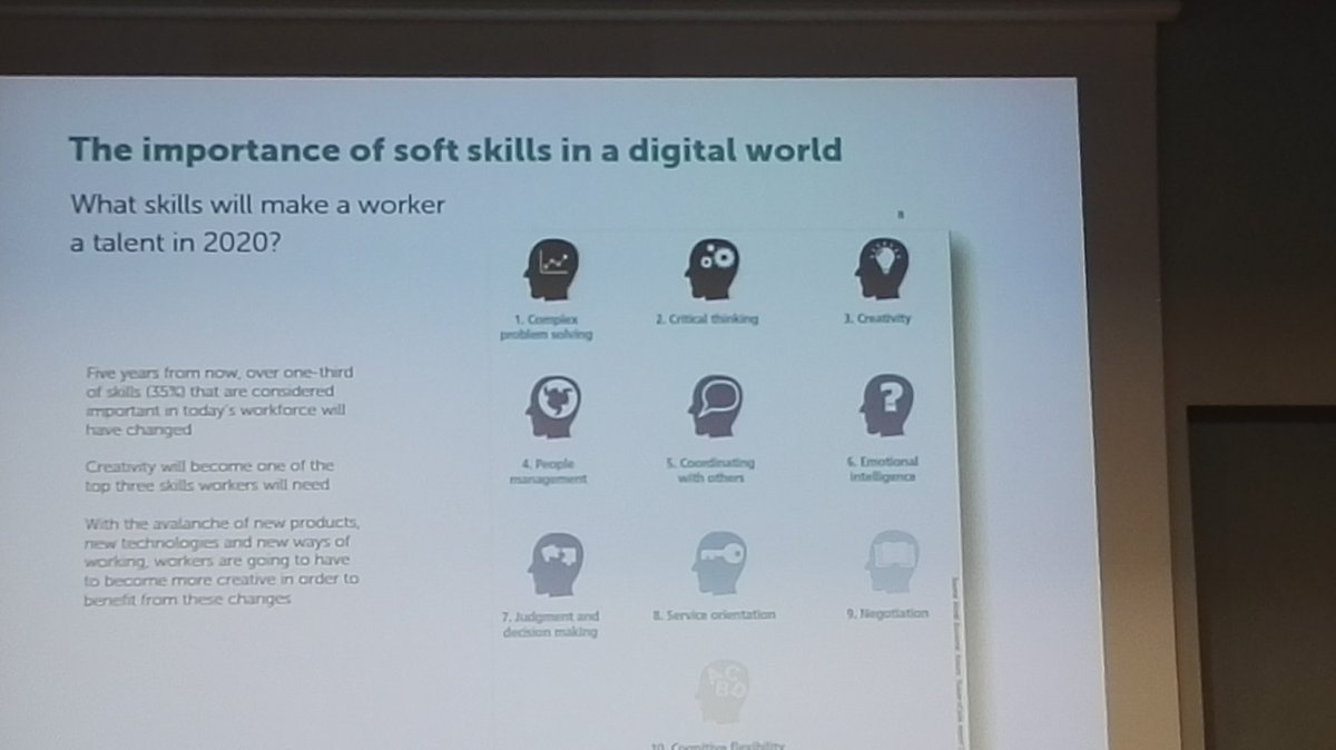 MatteoVaccari6's tweet photo. #Skills40 mapping skills that will make a worker a #talent in 2020 with @ANNEMARIEMUNTZ of @WECglobal https://t.co/LO5eaXiyDo