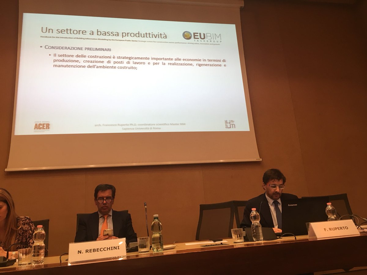 arcabobc's tweet photo. ACER Roma BIM e 4.0, Francesco Ruperto introduce i lavori a progettisti, stazioni appaltanti ed imprese, grandi e piccole. https://t.co/zTLDh7MTS8