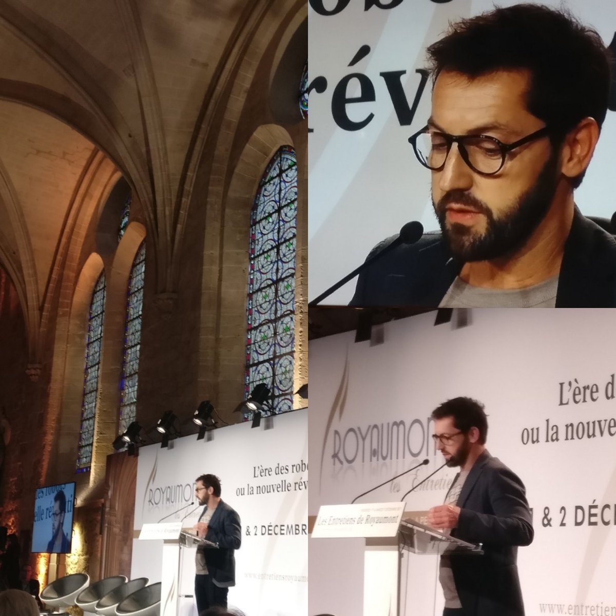 nribollet's tweet photo. Frédéric Diefenthal cite 2001 l'odyssée de l'espace de #Kubrick pendant les entretiens de Royaumont 2017. Bientôt rattrapés par la #sciencefiction ? #IntelligenceArtificielle #science @LesEntretiens @DiefenthalFred https://t.co/mccGcqa2Y1