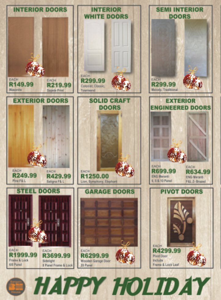 BH_plk's tweet photo. Hey hey hey!
Don’t forget to check our fantastic Holiday Specials! Valid from 1 December 2017 to 15 January 2018! Subject to availability of stock...
#December #Specials #Savings #Hardware #DIY #EssentialHardware #WeNailDownPrices #Polokwane #Limpopo #SouthAfrica https://t.co/8rhZSfjM4Z