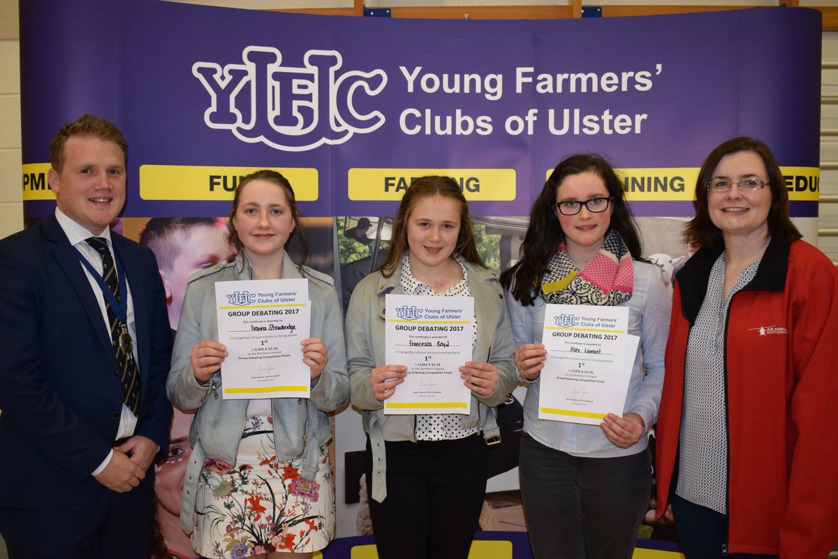 YFCUPresident's tweet photo. Plenty of robust debating at the NI Group Debating Final for YFCU. Great to see participation increasing in this competition. Delighted to have Breige Mulholland from @AirAmbulanceNI as guest speaker. Congratulations to everyone who took part.
#MembersSuccess ππ₯π₯π₯π https://t.co/jUJ7ilIsJ5
