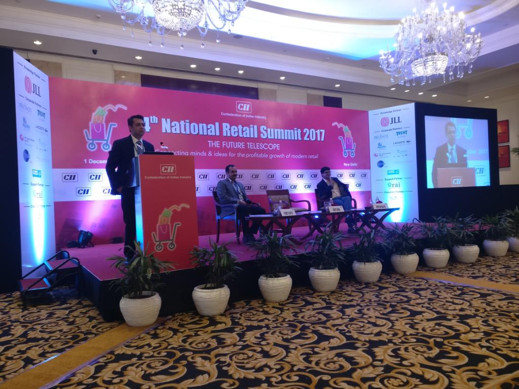 NielsenIndia's tweet photo. Power Panels - Sumit Arora and Peeyush Bajpai discuss the best market opportunities to expand and invest in India at CII’s #RetailSummit2017 @eSumit @Indiantwitter @sameershukla541 @CIIEvents https://t.co/35vskDiai5
