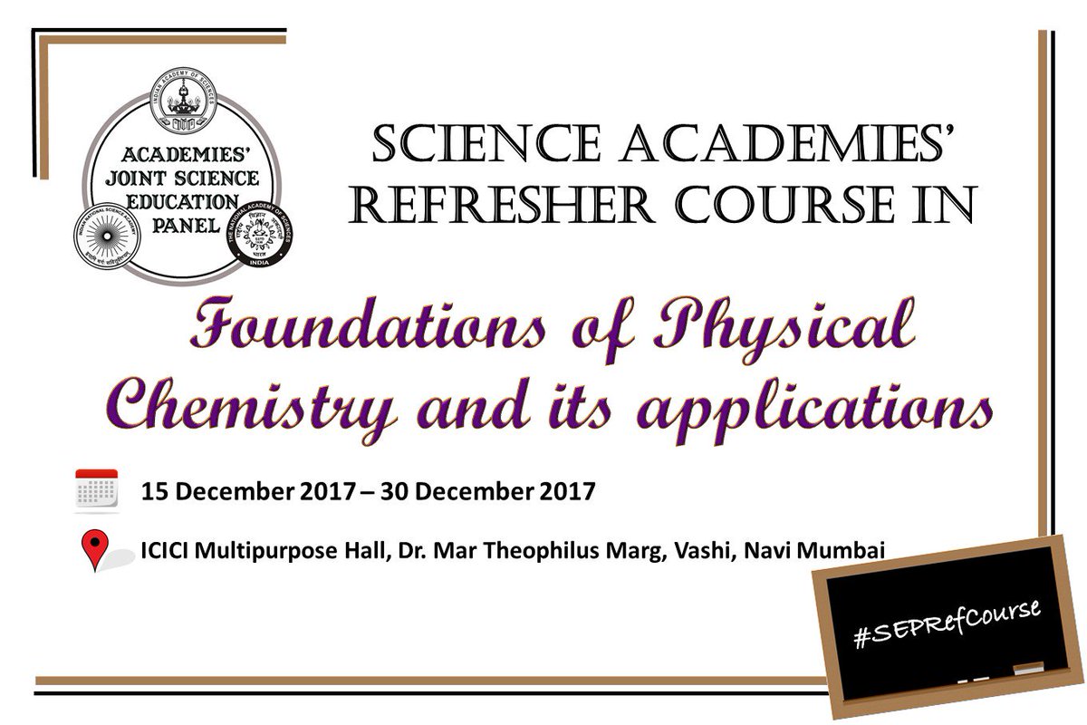 A #SEPRefCourse in #Chemistry.
Keyword here - its FREE
Chemistry Teachers - Apply for this refresher course now!
Chemistry Students - Get your teachers to apply for this now!
RT!
goo.gl/cdmGRy